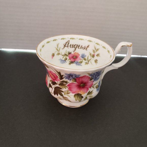 Royal Albert Flower of the Month August Fine Bone China Coffee Tea Cup poppy - Picture 7 of 8